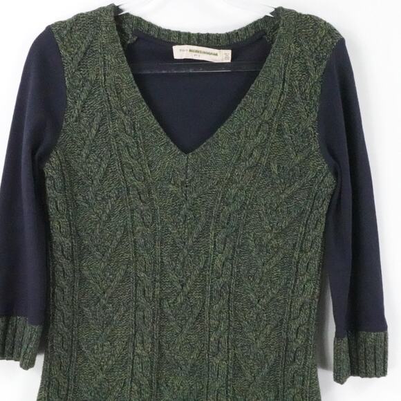 Pilcro And The Letterpress Sweater Womens Small Green Wool‎ Blend Knit Pullover - Picture 6 of 13